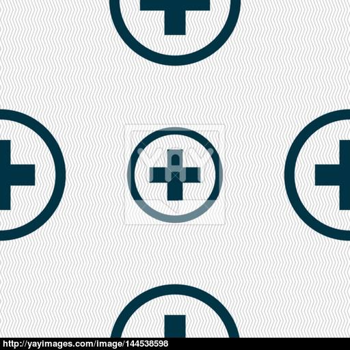 Plus Sign Icon Positive Symbol Zoom In Seamless Abstract
