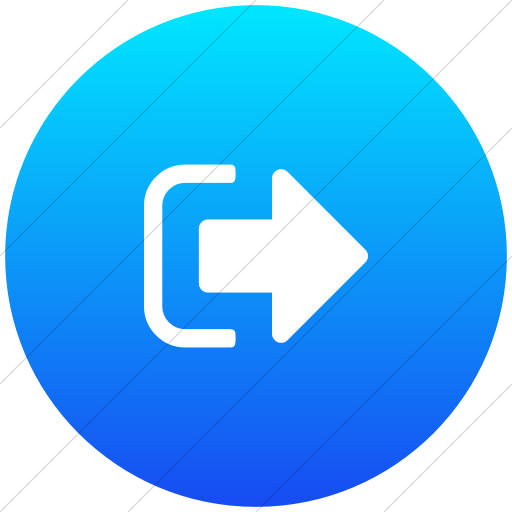 Flat Circle White On Ios Blue Gradient Bootstrap Font