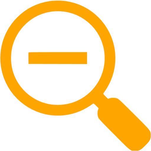 Orange Zoom Out Icon