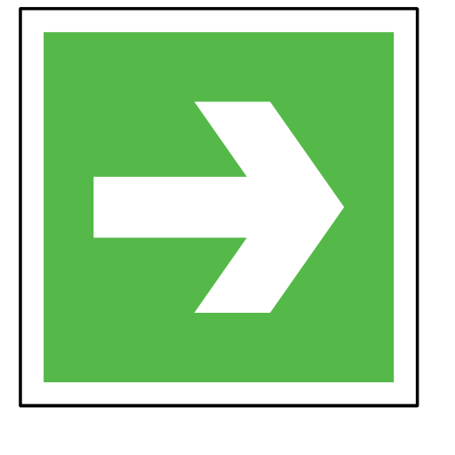 Sign, Emergency, Code, Sos, Go, Right, Arrow Icon Free