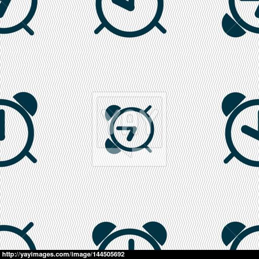 Alarm Clock Sign Icon Wake Up Alarm Symbol Seamless Abstract