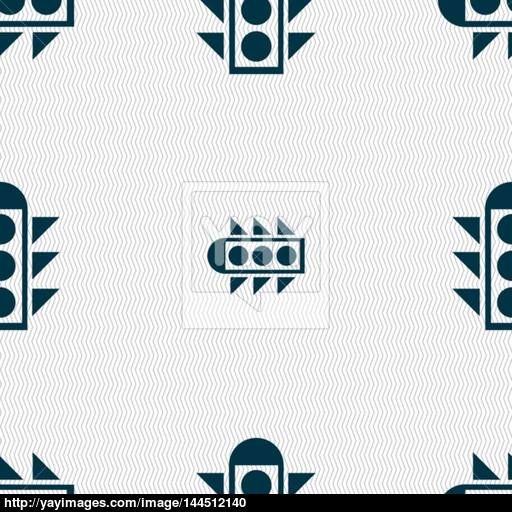 Traffic Light Signal Icon Sign Seamless Abstract Background