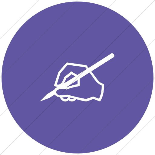 Flat Circle White On Purple Classica Signature Right