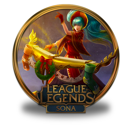 Silent Night Sona Icon League Of Legends Gold Border Iconset