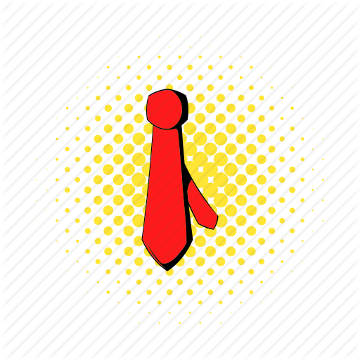Business, Clothing, Comics, Necktie, Red, Silk, Tie Icon