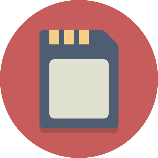 Memory Card, Sim Card Icon