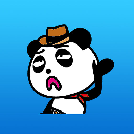 Simba The Cowboy Panda Stickers