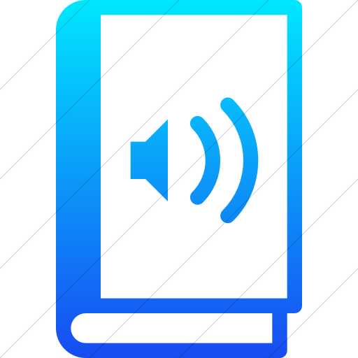 Simple Ios Blue Gradient Iconathon Audio Book Icon