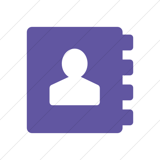 Simple Purple Foundation Address Book Icon