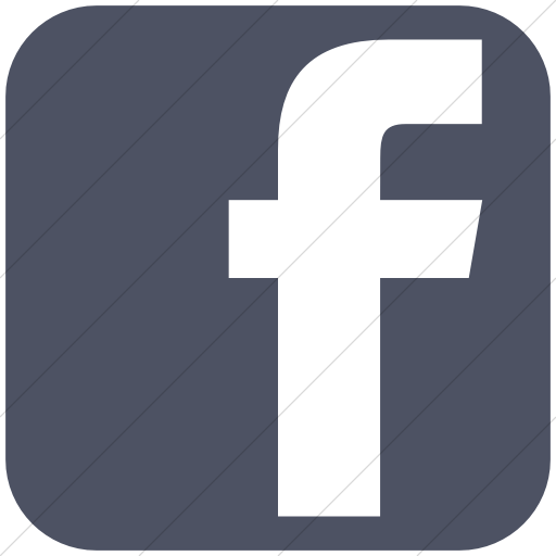 Simple Blue Gray Social Media Facebook Square Icon