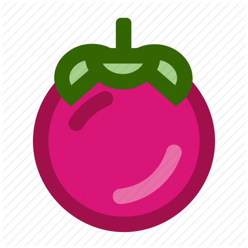 Fruits, Mangosteen, Mangosteenfruit, Sweet, Violet Icon