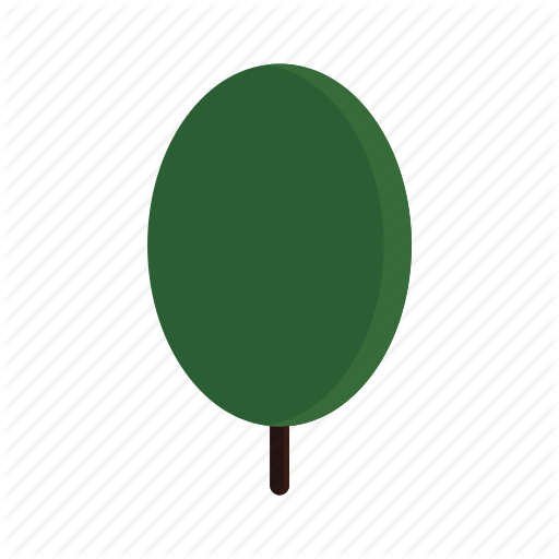Green, Oval, Tree Icon