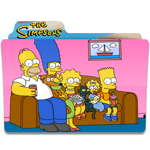 The Simpsons, Watching Tv, Folder, Folders Icon Free Of Simpsons