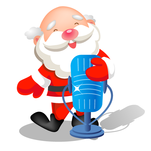 Santa Singing Microphone Icon Santa Iconset Mid Nights