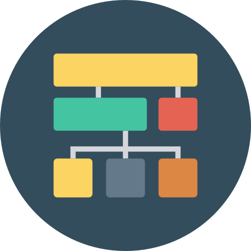 Sitemap Icon Web Design And Ui Circle Dinosoftlabs