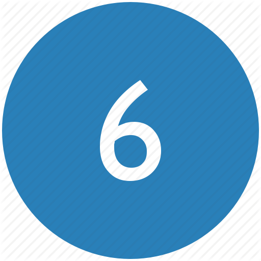 Keyboard, Number, Round, Six Icon