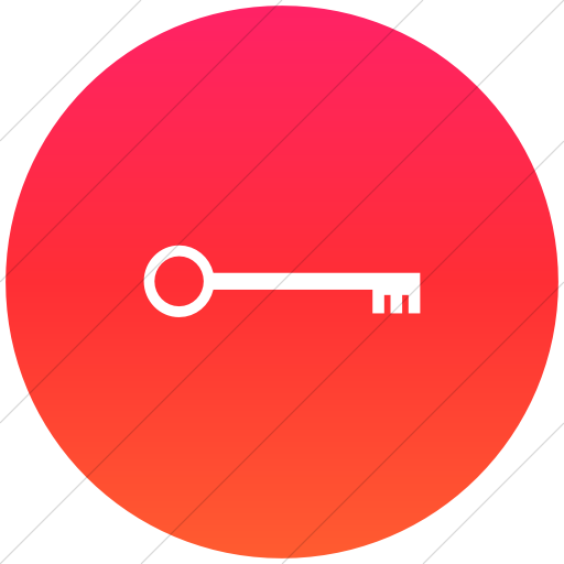 Flat Circle White On Ios Orange Gradient Classica