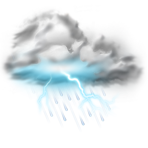 Thunder Lightning Storm Icon Weather Iconset Png Vector, Clipart