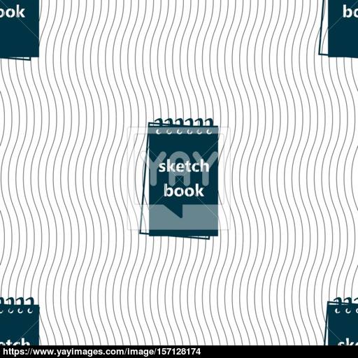Sketchbook Icon Sign Seamless Pattern With Geometric Texture