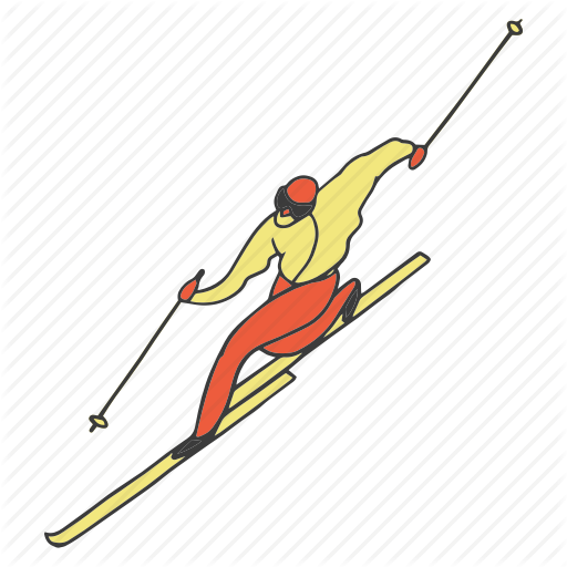 Doodle, Man, Ski, Skiing, Sport, Winter Icon