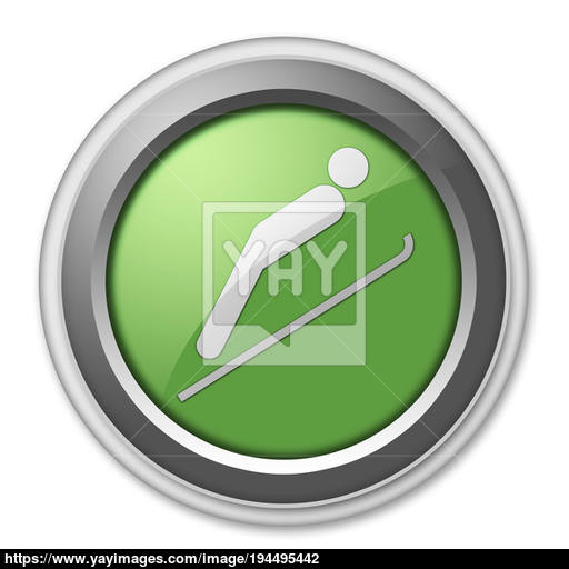 Icon, Button, Pictogram Ski Jumping Image