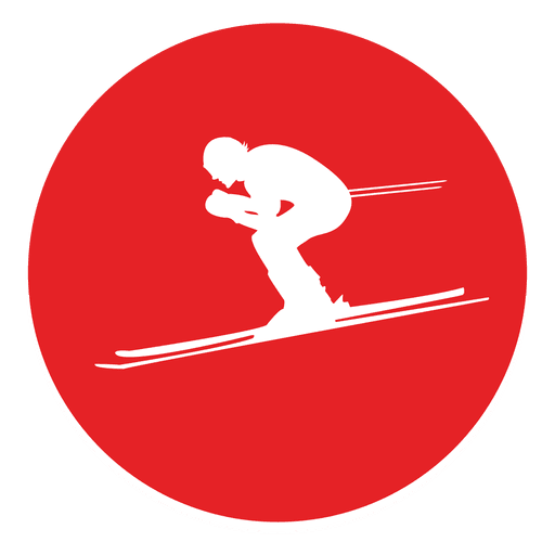 Skiing Circle Icon