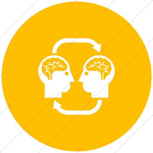 Flat Circle White On Yellow Iconathon Skill Share Icon