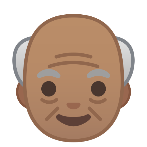Old Man Medium Skin Tone Icon Noto Emoji People Faces Iconset