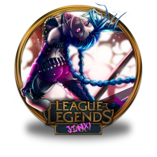 Jinx, Unofficial Icon Free Of League Of Legends Gold Border Icons