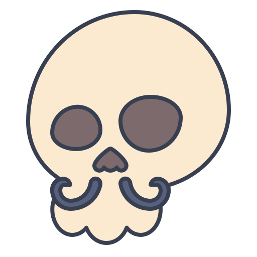 Mustache, Skull Icon Free Of Trick Or Treat