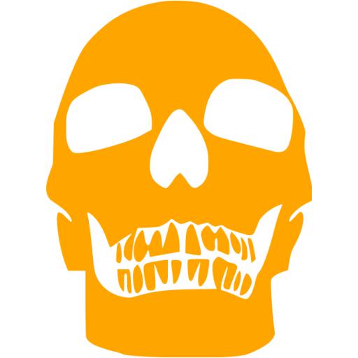 Orange Skull Icon