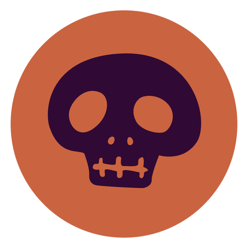 Blue Skull Circle Icon