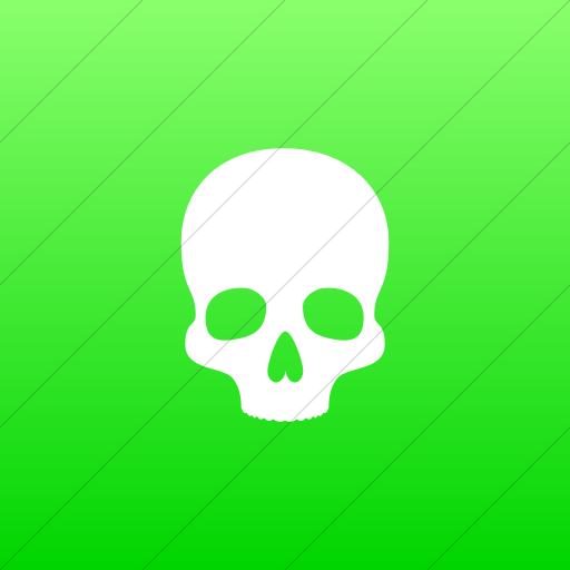 Flat Square White On Ios Neon Green Gradient Raphael