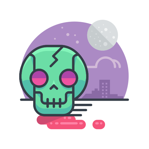 Skull, Halloween, Zombie, Skeleton, Spooky, Scary Icon