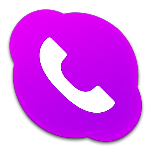 Skype Phone Purple Icon