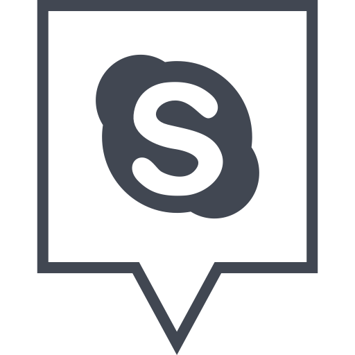 Skype Glyph Black Icon