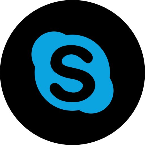 Social Media Skype Black Icon