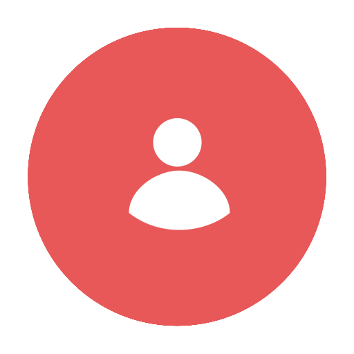 Circular, Modern, Red, Skype Icon