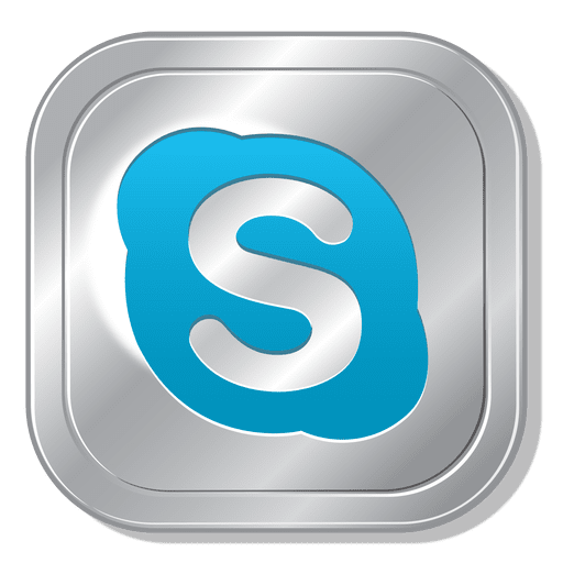 Skype Metallic Button