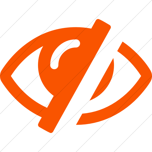 Simple Orange Bootstrap Font Awesome Eye Slash Icon