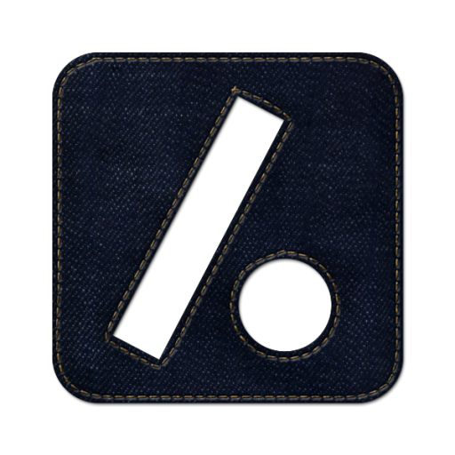 Slash Dot Square Icon Blue Jeans Social Media Iconset