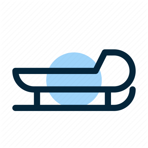 Seasons, Sled, Sledge, Sleigh, Snow, Transport, Winter Icon