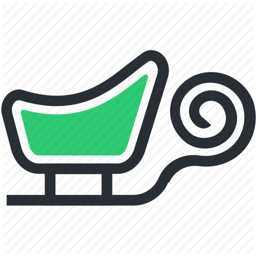 Sled, Sledge, Sleigh, Snow Sleigh, Snow Transport Icon