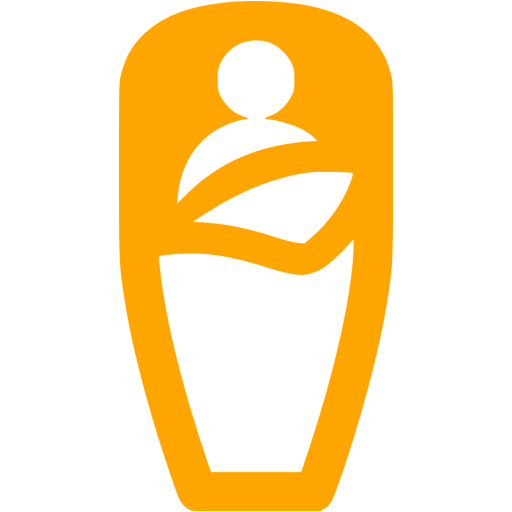 Orange Sleeping Bag Icon