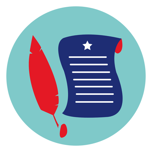 Feather Scroll Round Icon