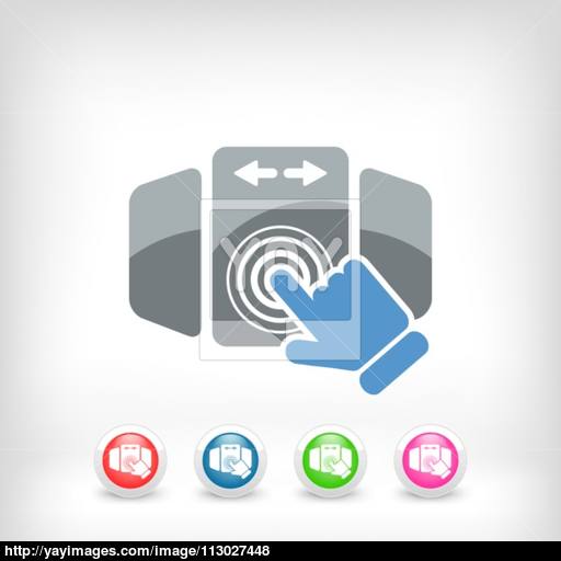 Slide Screen Icon Vector
