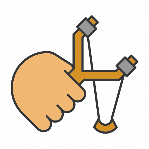 Catapult, Hand, Hold, Shot, Sling, Slingshot, Toy Icon