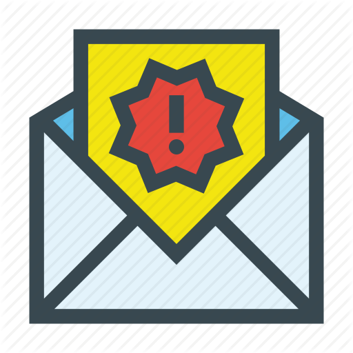 E, Email, Junk, Mail, Phishing, Scam, Spam, Virus Icon