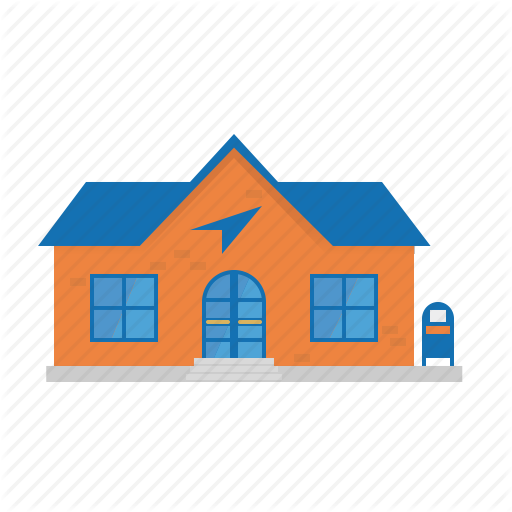 Building, House, Mail, Office, Post, Post Box, Small Town Icon