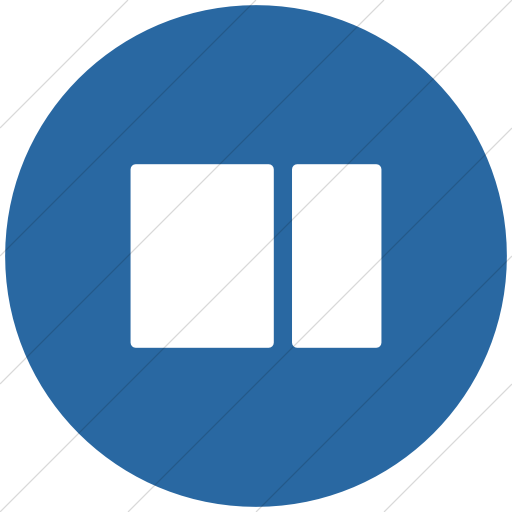 Flat Circle White On Blue Layouts Rounded Short